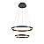 Pendente Luz Direta e Indireta LED 60x40cm Preto Sindora DCD03018 - Imagem 1
