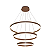 Pendente Luz Direta e Indireta LED 80x60x40cm Marrom Sindora DCD03003 - Imagem 1
