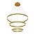 Pendente Luz Direta e Indireta LED 80x60x40cm Dourado Sindora DCD03004 - Imagem 1
