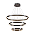 Pendente Luz Direta e Indireta LED 80x60x40cm Preto Sindora DCD03019 - Imagem 1