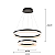 Pendente Luz Direta LED 63W 3000K 60x40cm Preto Sindora DCD03008 - Imagem 2