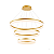 Pendente Luz Direta LED 113W 3000K 80x60x40cm Dourado Sindora DCD03005 - Imagem 1