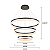 Pendente Luz Direta LED 113W 3000K 80x60x40cm Preto Sindora DCD03006 - Imagem 2