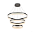 Pendente Luz Direta LED 113W 3000K 80x60x40cm Preto Sindora DCD03006 - Imagem 1