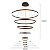 Pendente Luz Direta LED 188W 3000K 100x20cm Marrom Sindora DCD03092 - Imagem 2