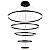 Pendente Luz Direta LED 188W 3000K 100x20cm Preto Sindora DCD03093 - Imagem 1