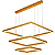 Pendente Luz Direta e Indireta LED 80x60x40cm Dourado Sindora DCD03048 - Imagem 1