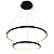 Pendente LED 45W 3000K 60x40cm Alumínio Preto Sindora DCD015070 - Imagem 1