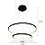 Pendente LED 45W 3000K 60x40cm Alumínio Preto Sindora DCD015070 - Imagem 2