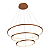 Pendente LED 90W 80x60x40cm Alumínio Dourado Fosco Sindora DCD015002 - Imagem 1