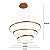 Pendente LED 90W 80x60x40cm Alumínio Dourado Fosco Sindora DCD015002 - Imagem 2