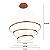 Pendente LED 90W 80x60x40cm Alumínio Dourado Sindora DCD015081 - Imagem 2