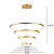 Pendente LED 125W 80x20cm Alumínio Dourado Sindora DCD03011 - Imagem 2
