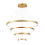 Pendente LED 125W 80x20cm Alumínio Dourado Sindora DCD03011 - Imagem 1