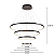 Pendente LED 125W 80x20cm Alumínio Preto Sindora DCD03012 - Imagem 2