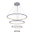 Pendente LED 125W 80x20cm Alumínio Cinza Sindora DCD03294 - Imagem 1
