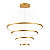 Pendente LED 126W 80x20cm Alumínio Dourado Sindora QD05455 - Imagem 1