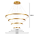Pendente LED 126W 80x20cm Alumínio Dourado Sindora QD05455 - Imagem 2