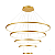 Pendente LED 188W 100x20cm Alumínio Dourado Sindora QD05453 - Imagem 1