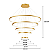 Pendente LED 188W 100x20cm Alumínio Dourado Sindora QD05453 - Imagem 2