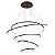 Pendente LED 160W 120x40cm Alumínio Preto Sindora DCD015071 - Imagem 1