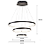 Pendente LED 76W 60x20cm Metal Preto Sindora QD05472 - Imagem 2