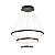 Pendente LED 76W 60x20cm Metal Preto Sindora QD05472 - Imagem 1