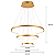 Pendente LED 76W 60x20cm Metal Dourado Sindora QD05471 - Imagem 2