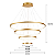 Pendente LED 127W 80x20cm Alumínio Dourado Sindora QD05313 - Imagem 2