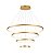 Pendente LED 127W 80x20cm Alumínio Dourado Sindora QD05313 - Imagem 1