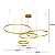 Pendente Luz Direta LED 100x40cm Alumínio Dourado Sindora QD05350 - Imagem 2