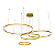 Pendente Luz Direta LED 100x40cm Alumínio Dourado Sindora QD05350 - Imagem 1