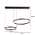 Pendente Luz Direta LED 60x40cm Alumínio Marrom Sindora DCD03108 - Imagem 2