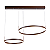 Pendente Luz Direta LED 60x40cm Alumínio Marrom Sindora DCD03108 - Imagem 1