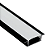 Perfil de Embutir 17x07MM 2M Preto GSG PE07 - Imagem 1