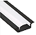 Perfil de Embutir 30x10MM 2M Preto GSG PE03 - Imagem 1