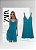 Vestido ZARA de tricô azul turqueza - Imagem 1