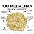 100 Medalhas São Bento Branco e Dourado - Resinadas - Imagem 2