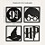 Kit 4 Quadros Decorativos HarryPotter MDF 20x20 Preto - Imagem 3