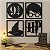Kit 4 Quadros Decorativos HarryPotter MDF 20x20 Preto - Imagem 2