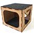 Brinquedo P/ Gatos Cubo Nicho Mdf 6mm C/ Carpete Arranhador - Imagem 8