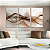 Trio de Quadros Decorativos - Abstrato Ondas Marrons - Imagem 3