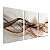 Trio de Quadros Decorativos - Abstrato Ondas Marrons - Imagem 2