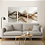 Trio de Quadros Decorativos - Abstrato Ondas Marrons - Imagem 1