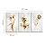 Trio de Quadros Decorativos - Floral Dourado Luxo - Imagem 3