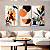 Trio de Quadros Decorativos - Abstrato Geométrico Plantas - Imagem 1