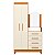 Cômoda 4 Gavetas New Capri Cinamomo / Off White - Albatroz - Imagem 1