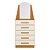 Cômoda 5 Gavetas New Veneza Cinamomo / Off White - Albatroz - Imagem 3