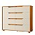 Cômoda 8 Gavetas Doble Cinamomo / Off White Flex - Albatroz - Imagem 6