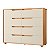 Cômoda 8 Gavetas Doble Freijo / Off White Flex - Albatroz - Imagem 6